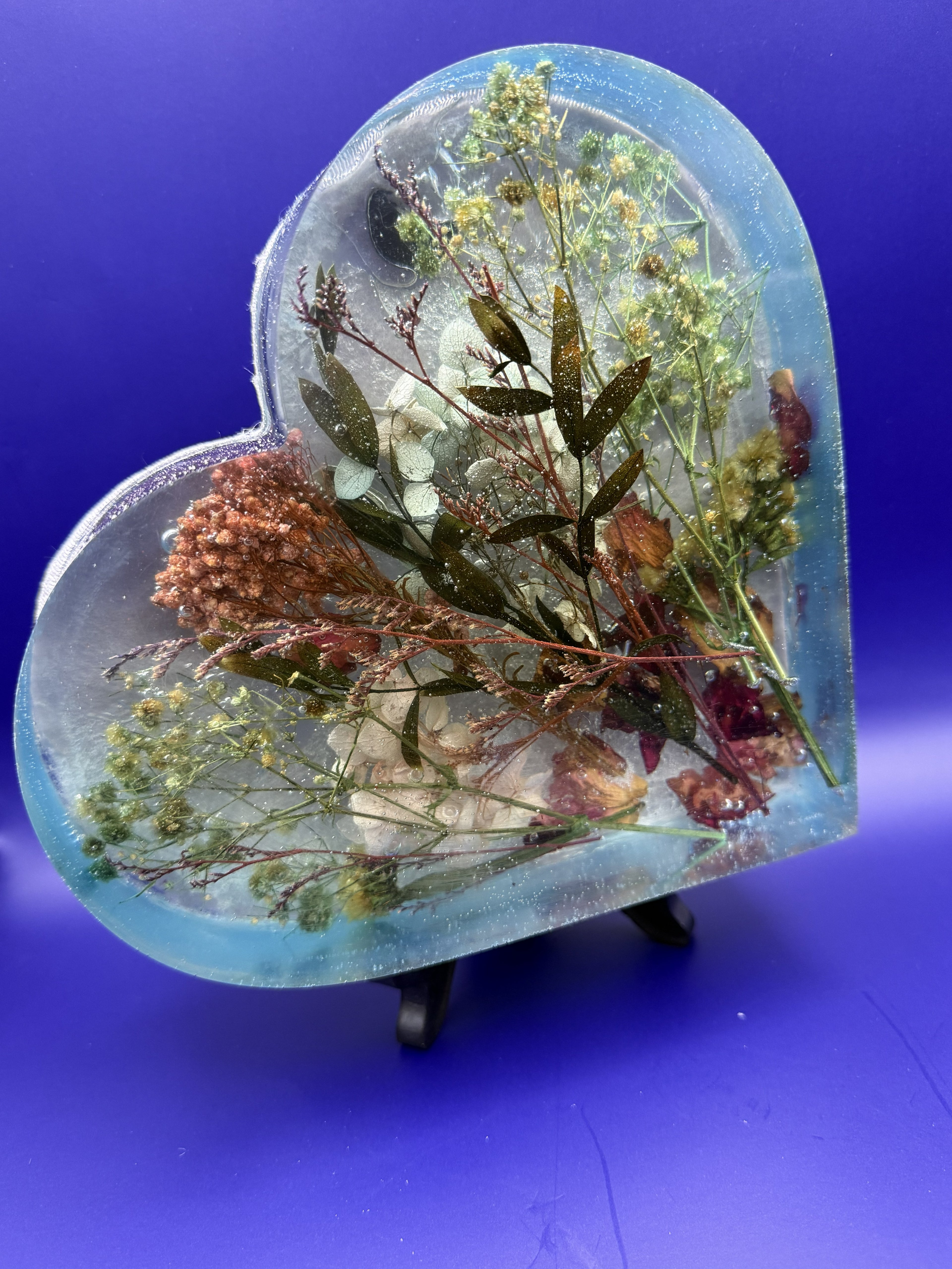 Botanical Heart—One of a Kind Resin Art