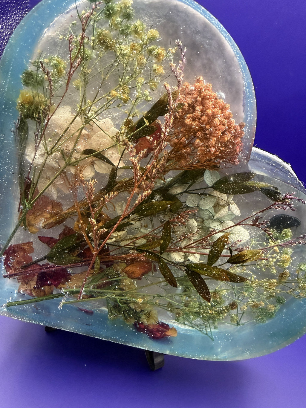 Botanical Heart—One of a Kind Resin Art