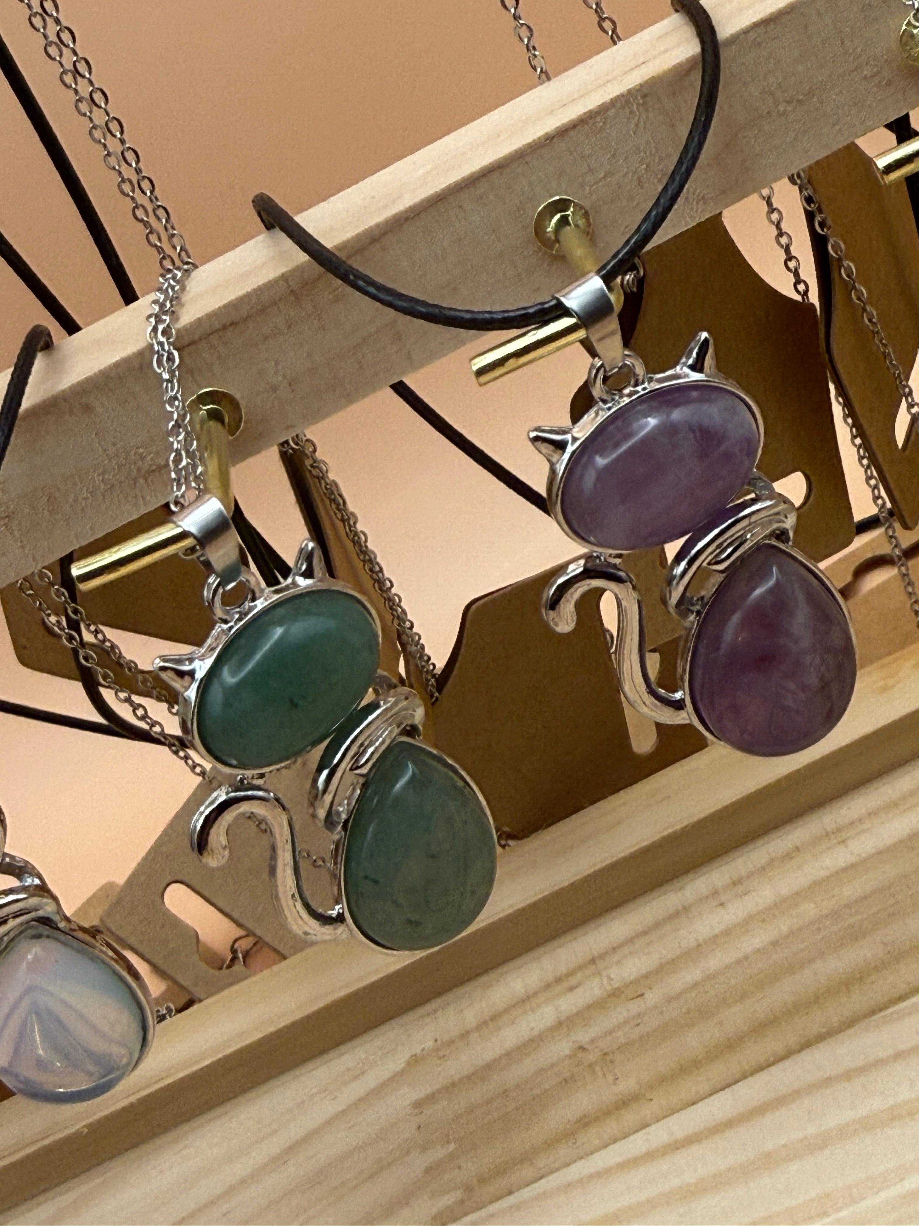 CRYSTAL CAT PENDANTS
